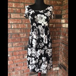 Empire waist cap sleeve dress